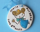 Personalized Tooth Fairy 1st Lost Tooth Visit Ornament - Custom Made to Order