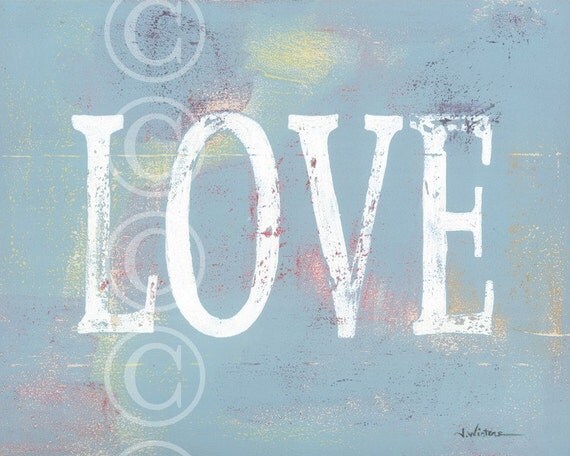 LOVE - aged art print