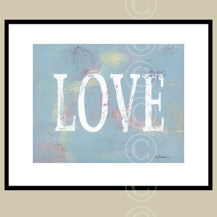 LOVE - aged art print