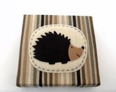 Hedgehog Wall or Shelf Art with Stripes
