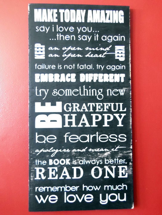 Typography Wood Sign- Family Rules Sign no.1  Wall Decor