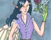 Original Faerie Art ACEO - Fantasy Illustration