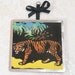 Dollhouse Miniature OOAK Modern Framed Tiger Artwork One Inch Scale