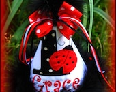 NEW DESIGN,  Ladybug First  Birthday Hat, (Any Number) You Choose Colors, by Gingham Bunny Embroidery