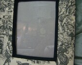 Toile Fabric Black and White Picture Frame