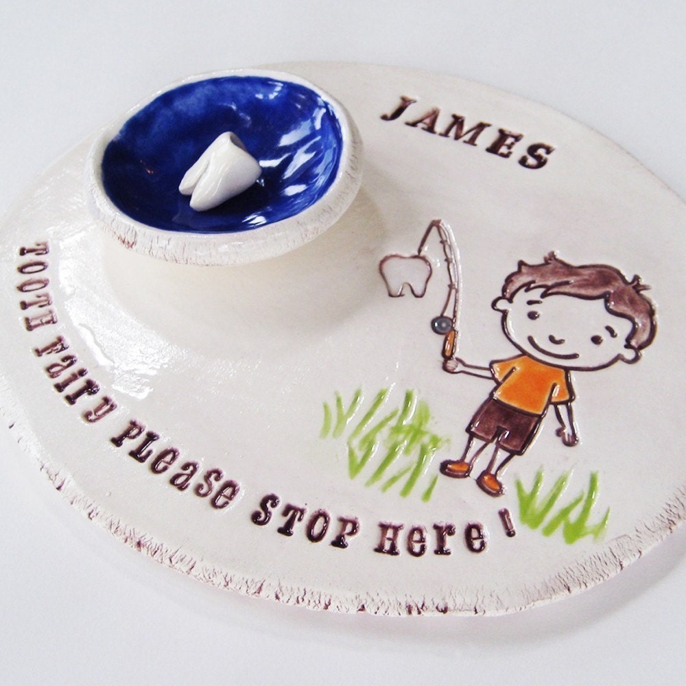 Tooth Fairy Pillow Dish Boy