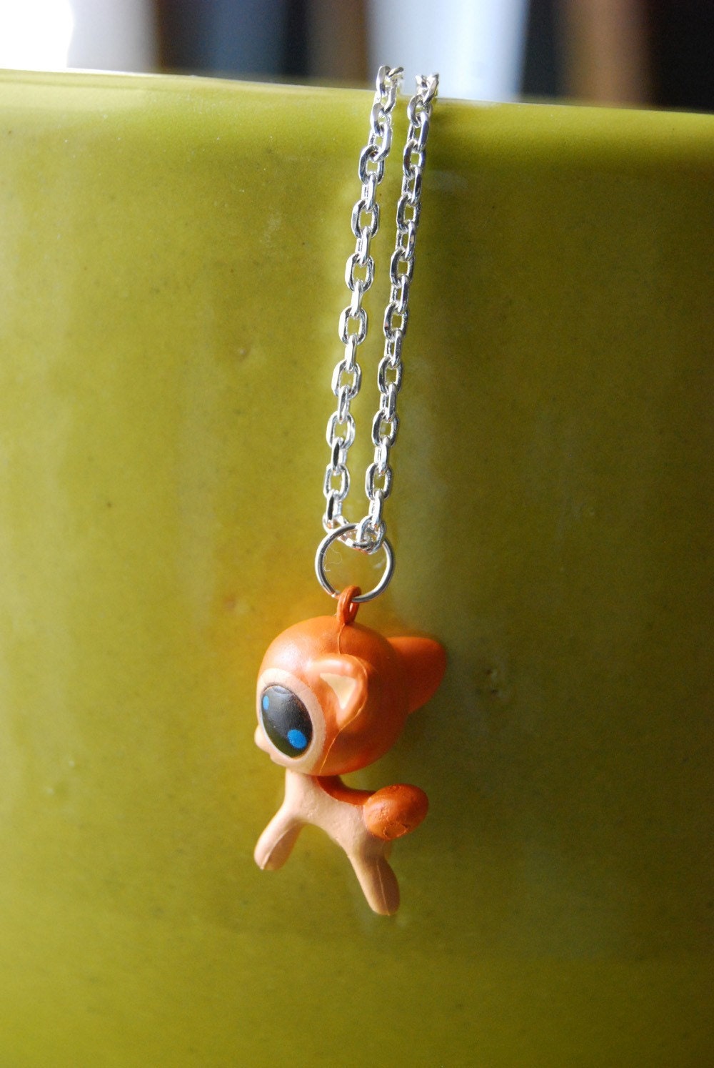 DIRT CHEAP orange deer necklace LAST ONE