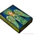 Angel Verde - ACEO Giclee print mounted on Wood (2.5 x 3.5 inches) Folk Art by FLOR LARIOS