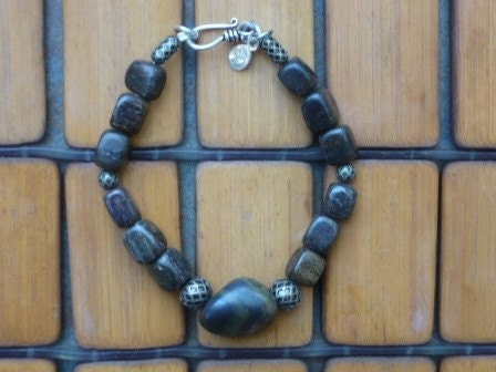 brown jasper with tiger's eye bracelet