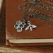 Fine Silver Honeycomb Necklace with Tiny Bee, Sterling Silver Chain - Ready to Ship