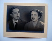 FOUND IN SPAIN --- Portrait of a young couple -- circa 1950s