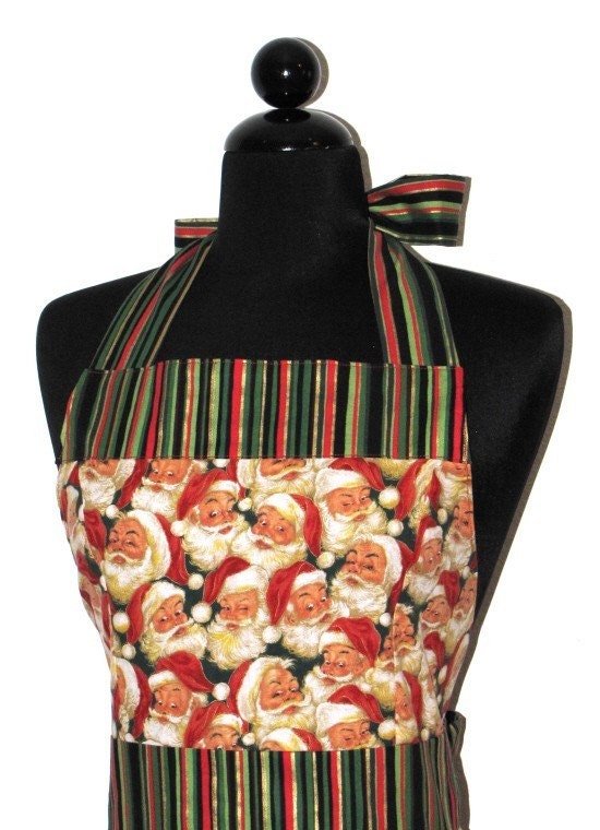 The ELEGANT ELOISE Vintage SANTA\/CHRISTMAS Fashionista Full Apron