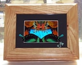 Real Butterfly Wing Art Box (wood Keepsake Box) Made with Real Butterfly Wings OOAK Real Butterfly Wing Art