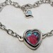 Real Butterfly Wing Jewelry Pink Heart Silver Bracelet with Real Blue Morpho Butterfly and Pink Clearwing Butterfly Mothers Day