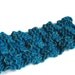 unisex knit scarf for women, men, or children - deep teal and peacock blue, basketweave texture, soft, all natural fibers, ready to ship
