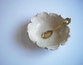 Winter White Brocade Lotus Bowl