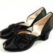 vintage Daniel Green satin boudoir slippers . pink and black . 1930s 1940s 1950s . amazing cheesecake pinup shoes
