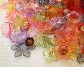 Beads - 50 Pieces Surprise Mix of Clear Acrylic Flowers