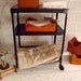 Vintage 1930's or 1940's Metal Industrial Three Shelf Cart with A Modern Edge