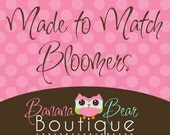 Made to Match Bloomers