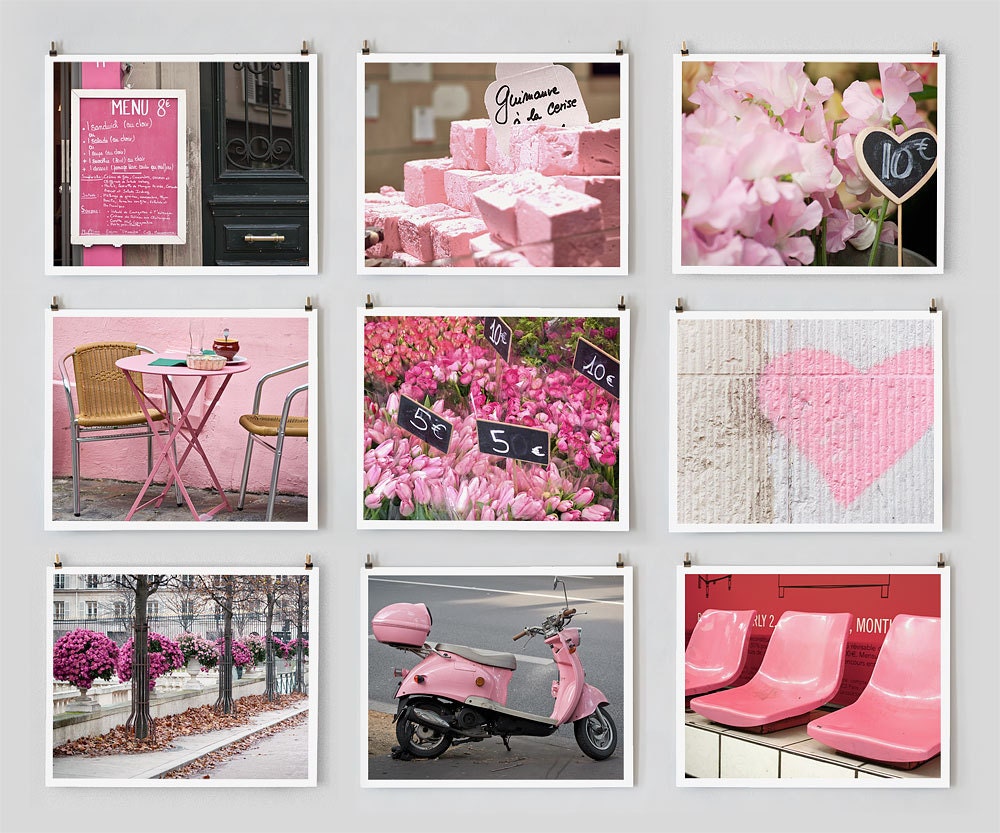 Paris Photography Collection, Pink - French Fine Art Photograph Prints, Paris Decor, Large Wall Art, Pink Wall Decor, Color Photography