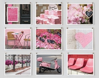 Paris Photography Collection, Pink - French Fine Art Photograph Prints, Paris Decor, Large Wall Art, Pink Wall Decor, Color Photography