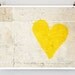 Paris Graffiti, Yellow Heart  -  Wall Art Yellow - 16x20 Paris Photo - French Fine Art Photography Art Print - Paris Decor