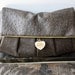 Sortie- Dark Brown Faux Ostrich clutch-Memorial Day Sale