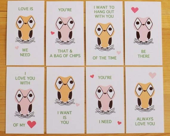 Owl Love Notes - Printable PDF