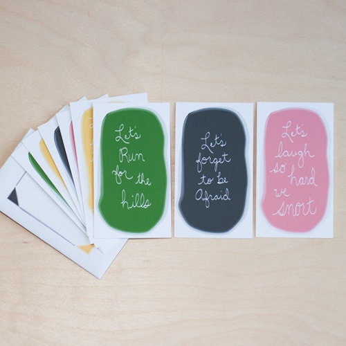 Printable Mini Valentine Card Set, "Let's..."