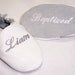 baby shoes baptism christening leather with name