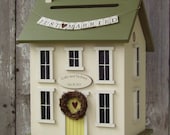 Wedding Card Holder Birdhouse - The Original -  Personalized - Choose Your Colors - includes JUST MARRIED banner