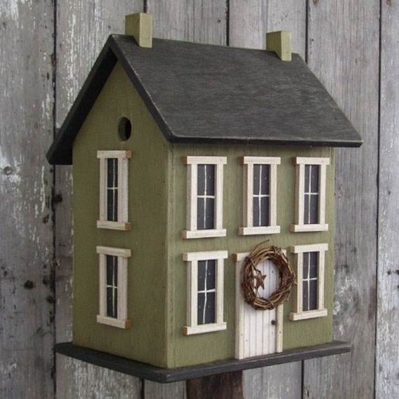 Primitive Birdhouse Saltbox Best Seller