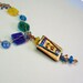 Necklace Pendant  Colorful Dichroic Glass