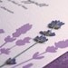 Lavender Field - pressed flower Letterpress Wedding Invitation - lavender/cocoa on pearl
