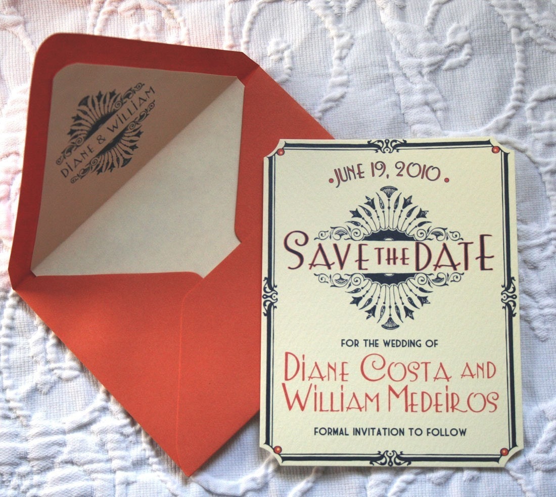 SAMPLE -- Art Deco/ Vintage Glam Save the Date