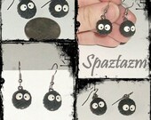 Made To Order soot sprite dangle earrings spirited away my neighbor totoro inspired.