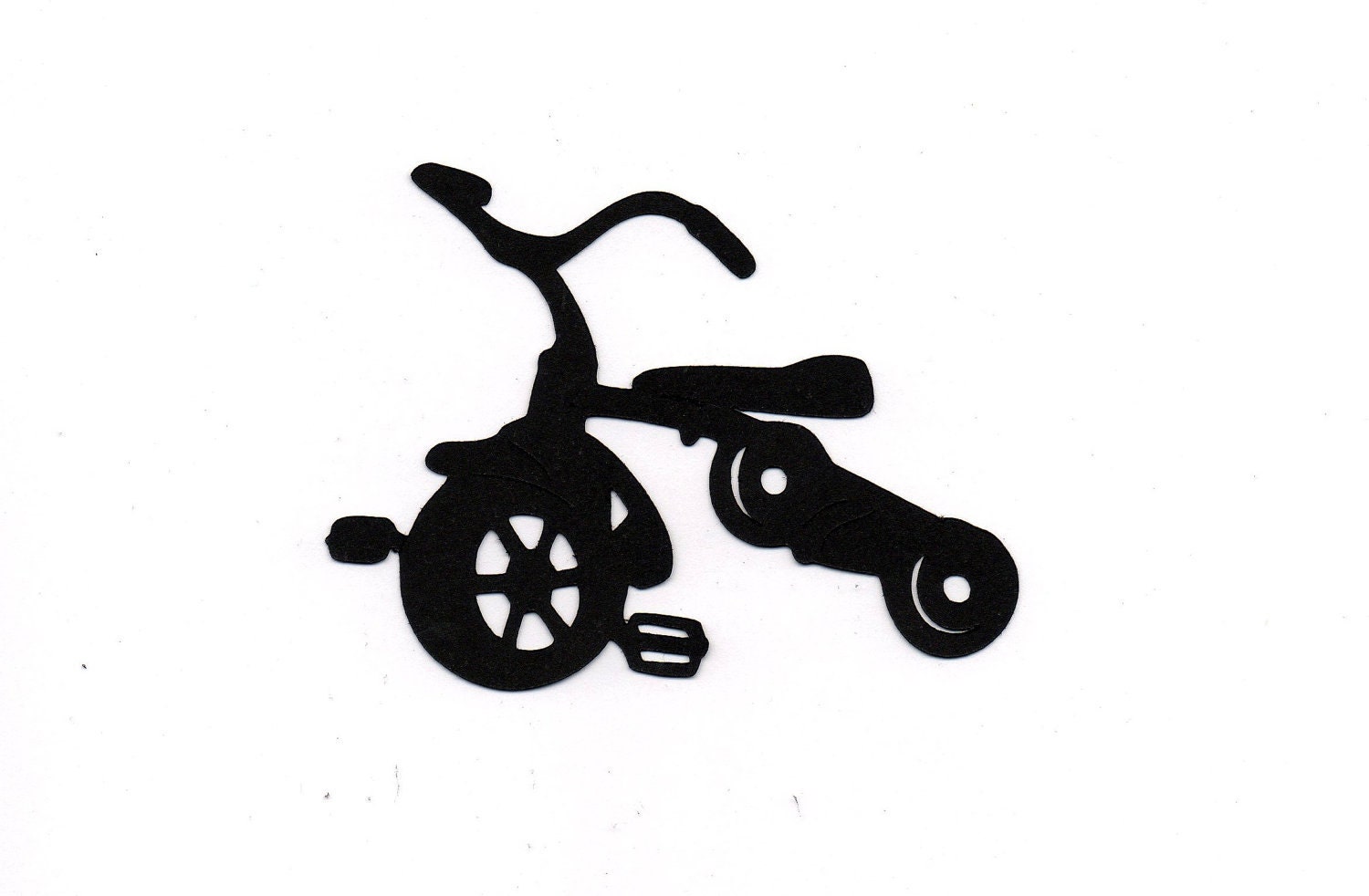 Items similar to Kids tricycle Silhouette die cut for scrap booking or