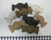 Felt smile coffee candies