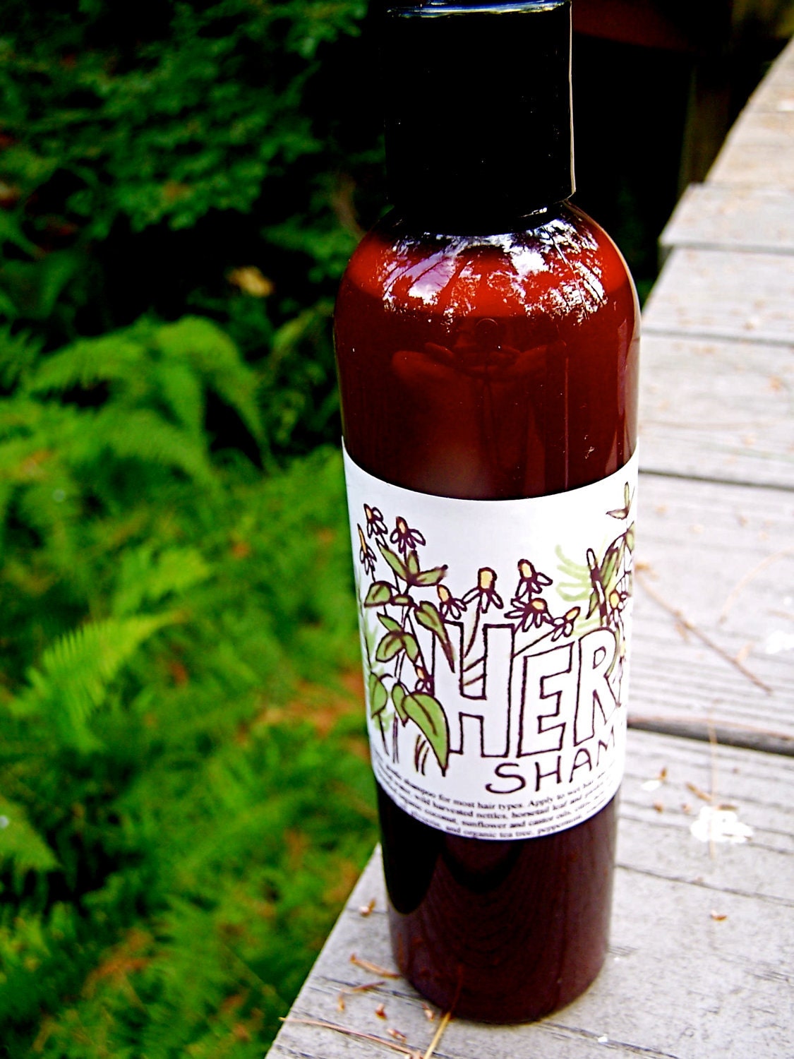 herbal shampoo . locally gathered nettles horsetail chamomile