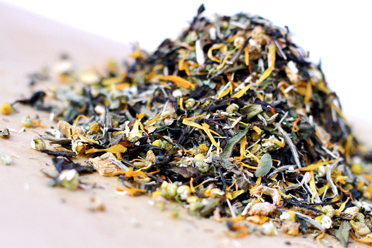 a white tea longevity blend . tea bags