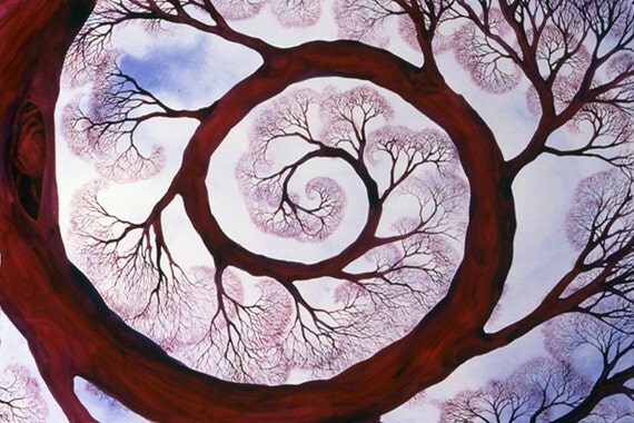 Sacred Spiral limited edition giclee print of an original watercolor