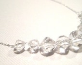 Carrie Necklace in Crystal and Sterling