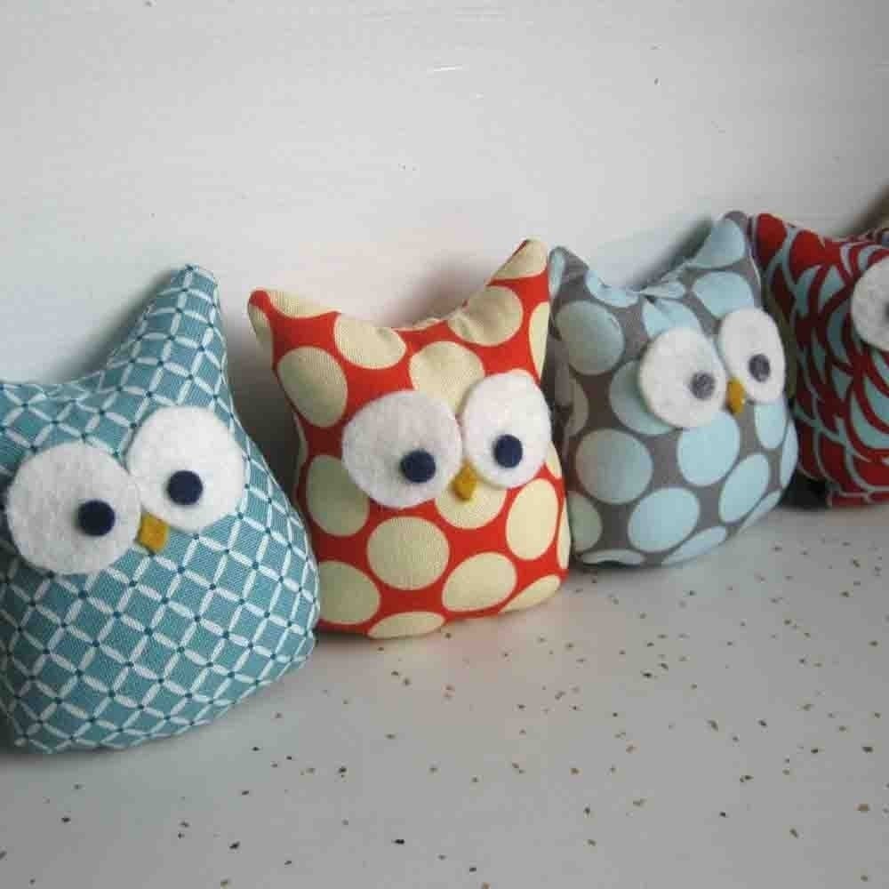 mini owl....Amy Butler fabric....party favor....stocking stuffer