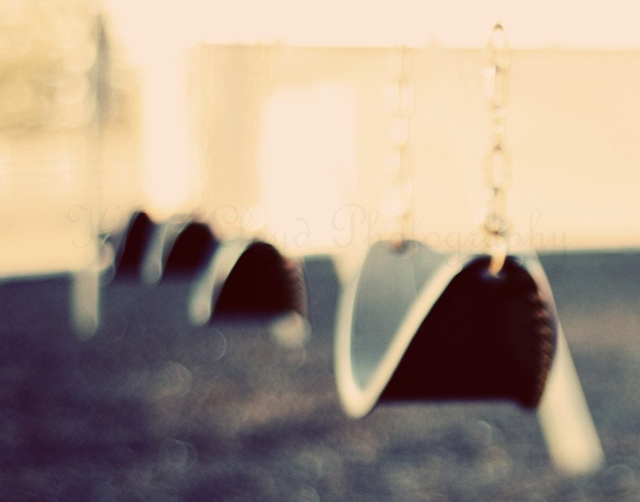 Playground Series: Swings on the Playground - 24x36 Fine Art Photography Print - Artistic Home Decor Photo for Child's Bedroom