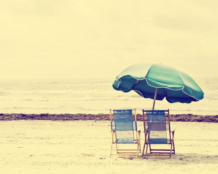 Pass Me a Corona 16x20 Beach & Travel Photography Print - Shabby Chic Cottage Home Decor Photo in Aqua and Teal