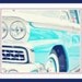 Classic Car in Bright Teal - 16x20 Fine Art Photography Print - Masculine Home or Rec Room Decor Photo