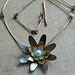 sea lotus sterling and enamel necklace