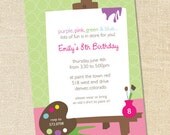 Sweet Wishes 10 Girls Painting Art Birthday Party Invitations - Custom Quantities (As Low as 1.19 Each) Il_170x135