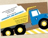 Sweet Wishes 20 Boys Dump Truck Construction Birthday Party Invitations - Custom Quantities (As Low as 1.19 Each) Il_170x135